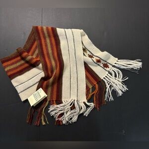 Awana Kancha Baby Alpaca Wool scarf Peruvian Hand Made NWT Knit Luxury Fabric